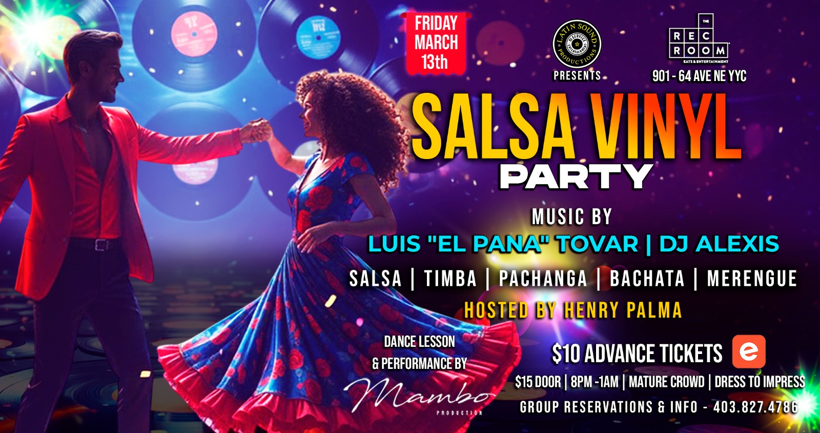SALSA VINYL PARTY @ THE REC ROOM
