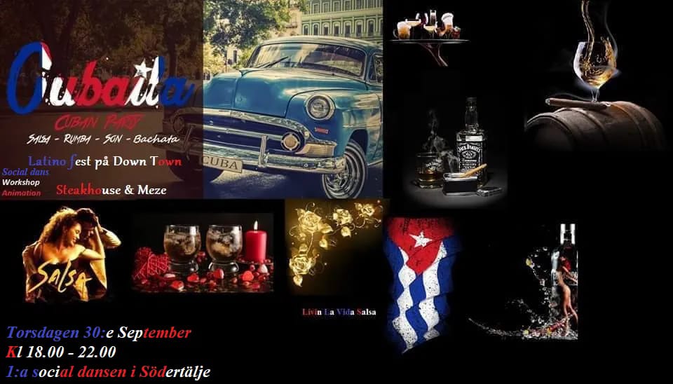 Salsa & Bachata workshops social dans i Södertälje 30:e September - Downtown steakhouse & Meze