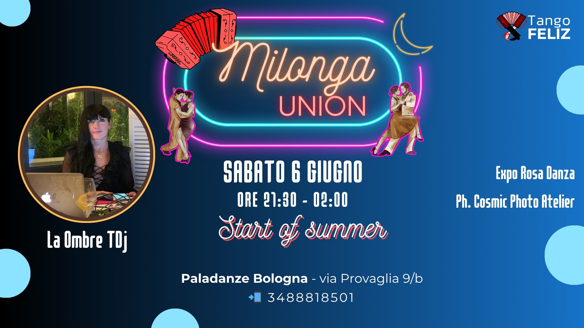 Milonga UNION Start of summer by Tango Feliz - La Ombre Tdj