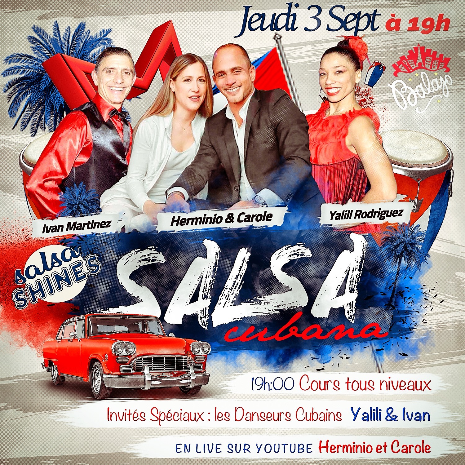 Cours de Salsa Shines en Live avec Herminio & Carole