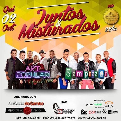 QUINTA FEIRA JUNTOS E MISTURADOS NO MAEVVA !!!