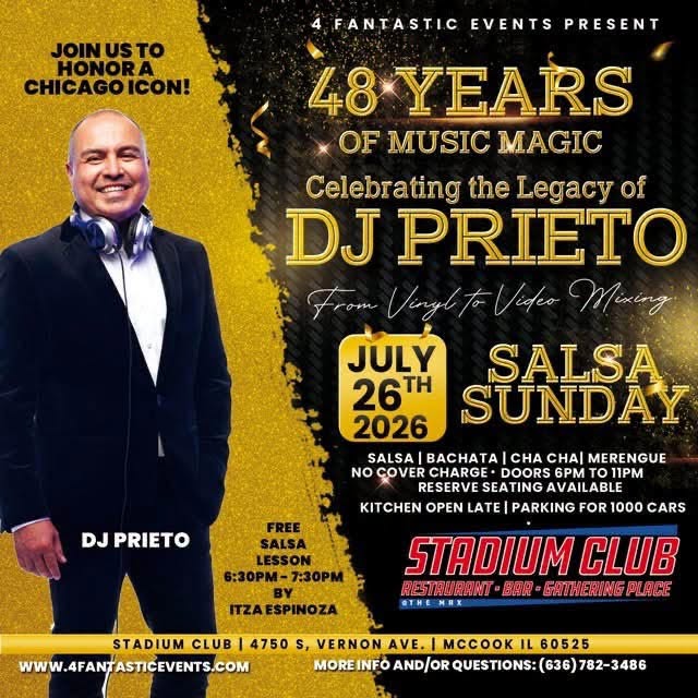 Salsa Night - Celebrating DJ PRIETO!!