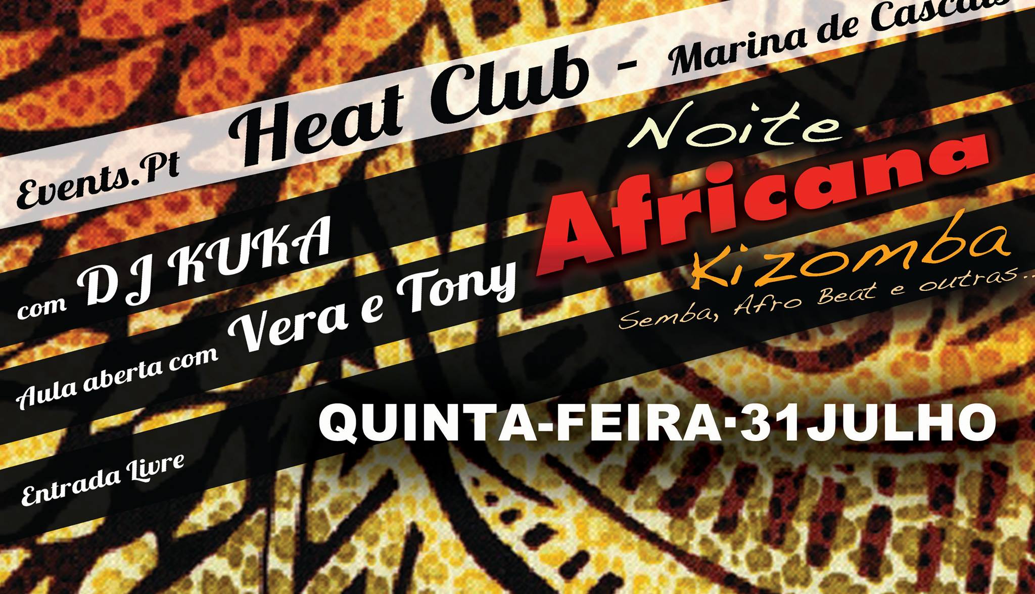 ❊ Noite Africana • Aula Aberta com TONY & VERA • Dj KUKA