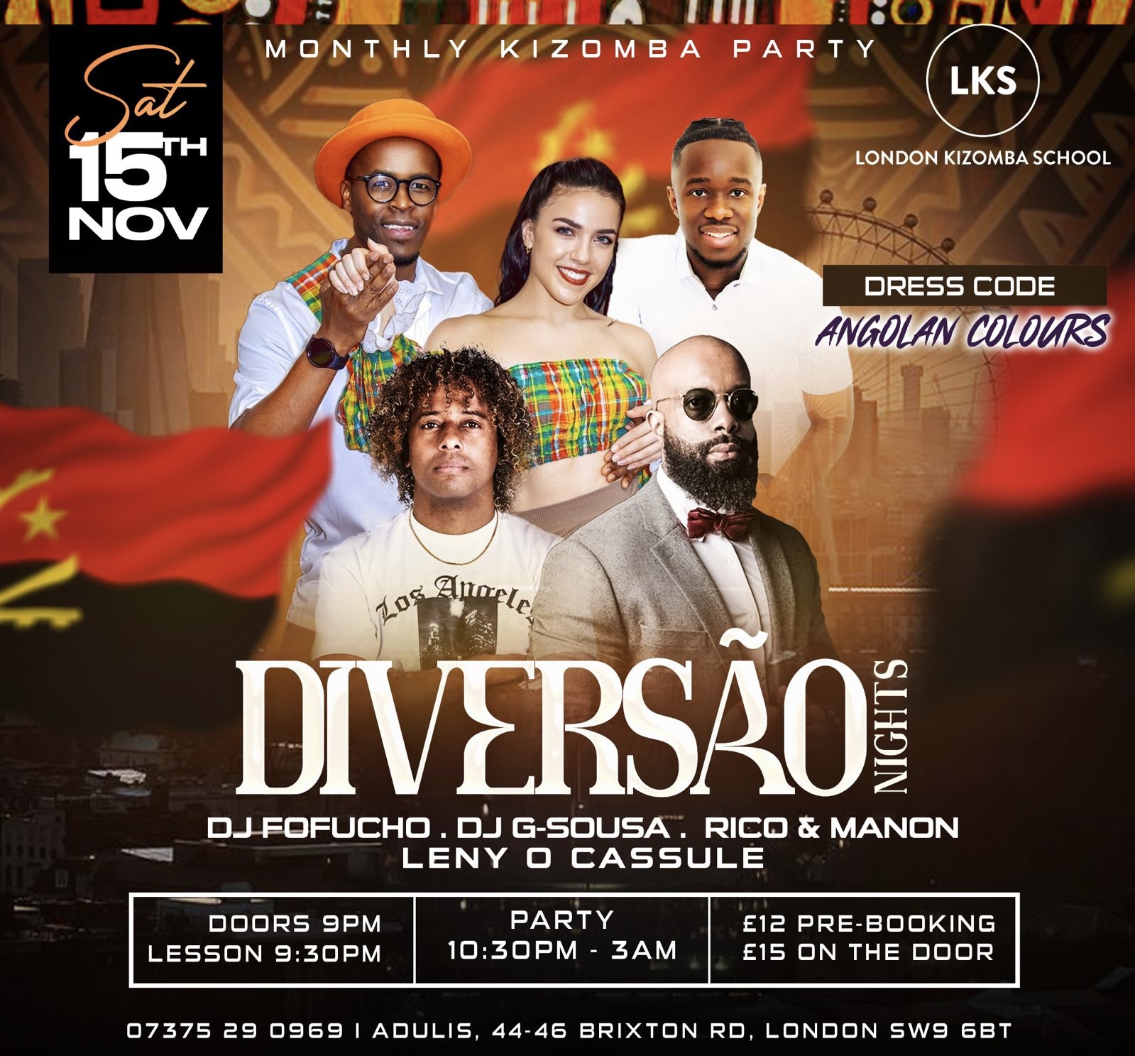 ANGOLAN INDEPENDENCE DAY PARTY WITH GUEST TEACHER LENY CASSULE DJ FOFUCHO & Dj G-SOUSA