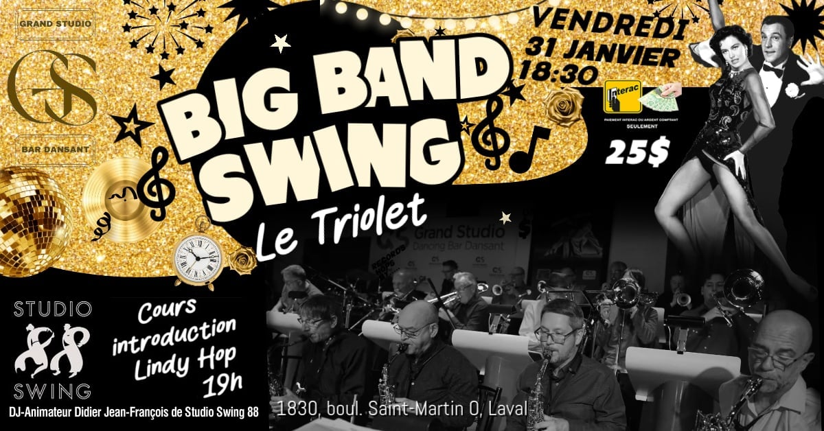 Big Band Swing - Laval - Le Triolet - Studio 88 Swing - Vendredi 31 Janvier 2025
