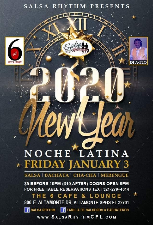 Salsa Rhythm's NEW YEAR Friday Noche Latina