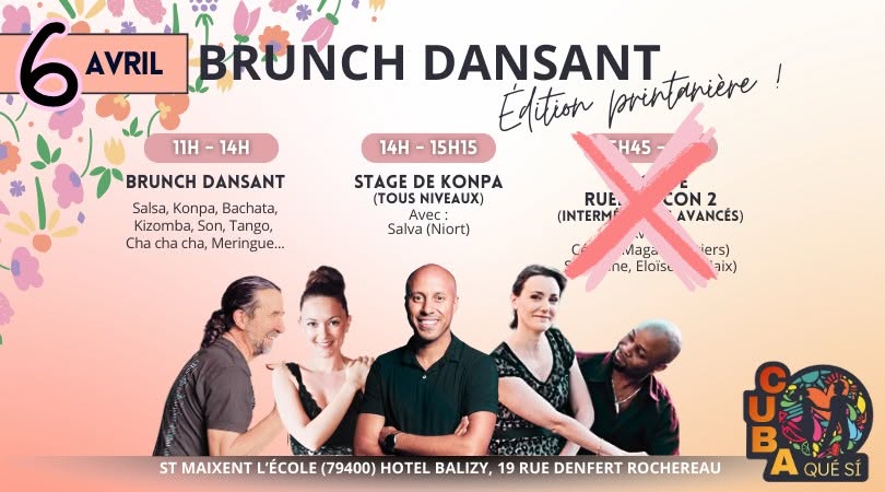 Brunch dansant à St Maix : édition printanière ! Konpa Rueda 2con2