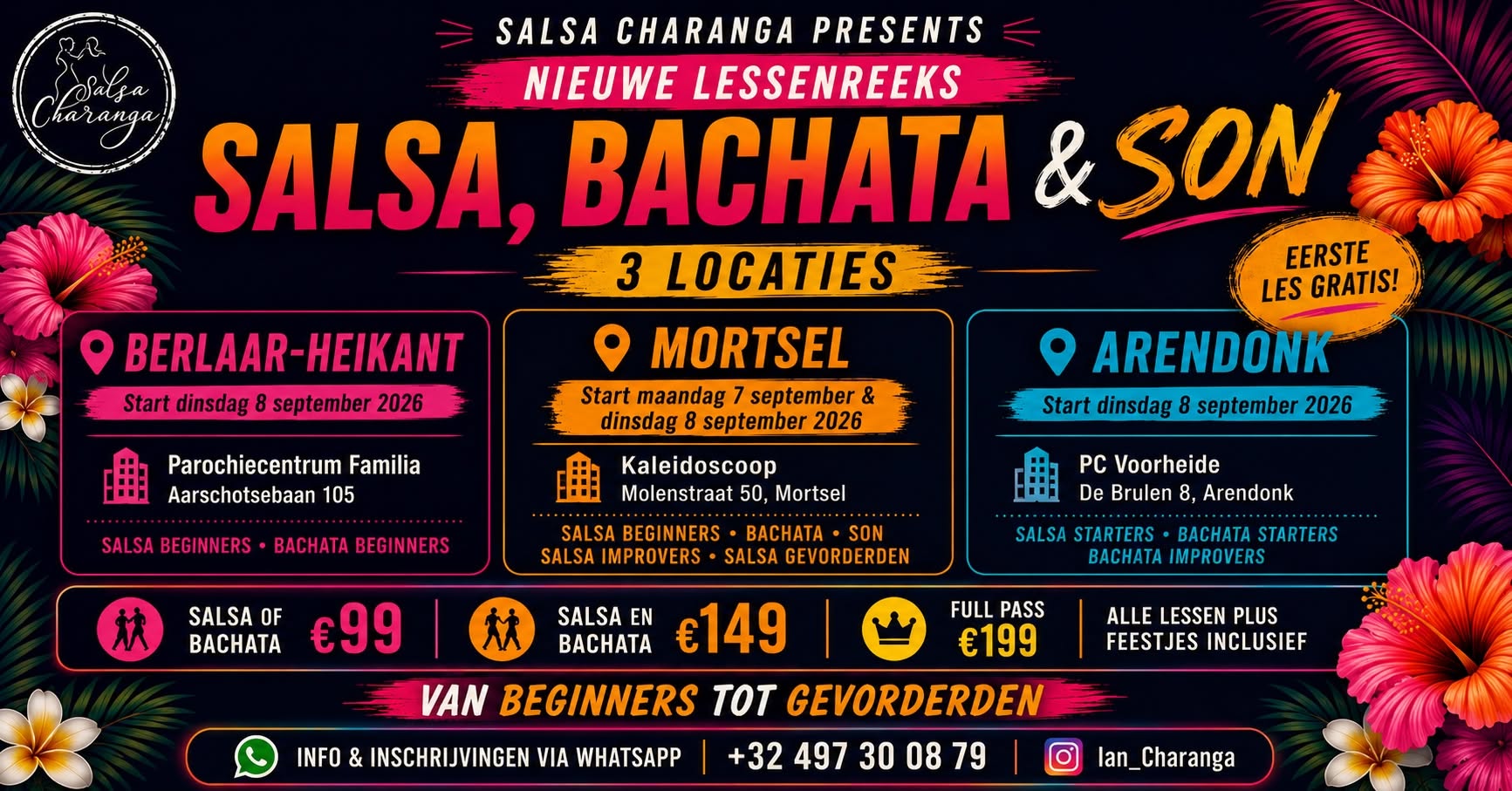 Nieuwe Lessenreeks Salsa Charanga - September 2026