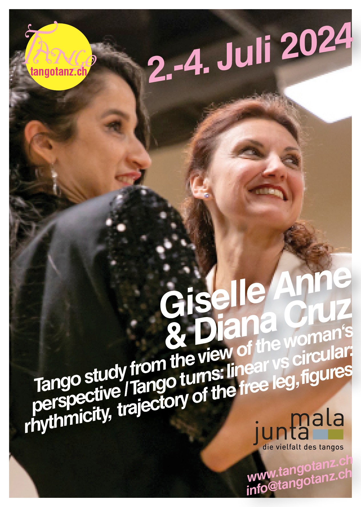 Workshops mit Giselle Anne & Diana Cruz im Mala Junta Berlin vom 2.- 4. Juli 2024 je 18.15 - 19.45