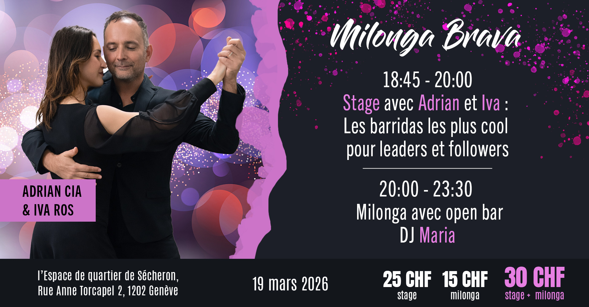 Milonga Brava avec Adrian et Iva