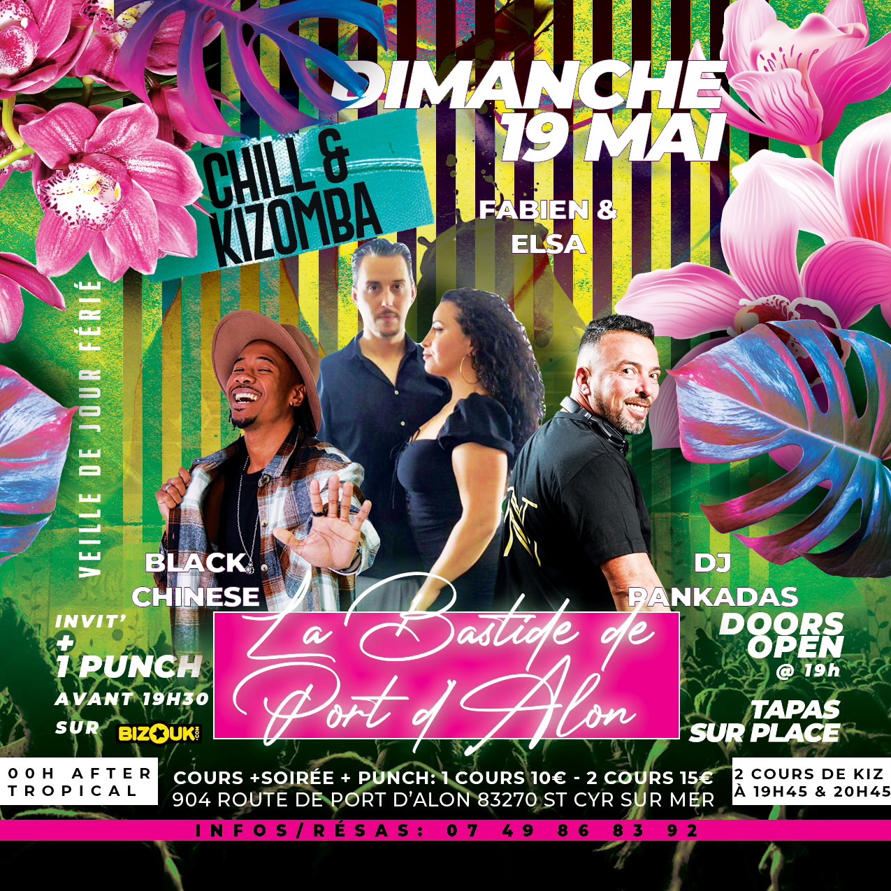 CHILL & KIZOMBA à la Bastide de Port d'Alon - veille de lundi de Pentecôte