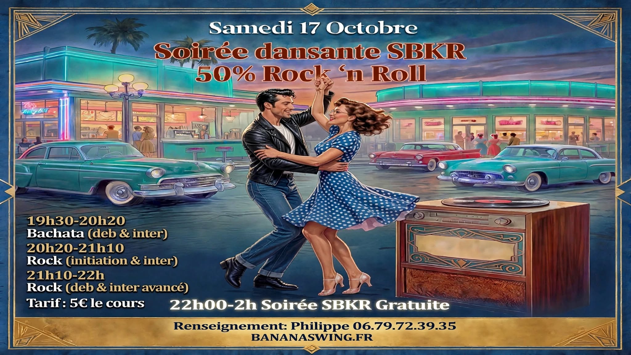 Cours de bachata & rock (4 niveaux) + soirée SBKR au Bowling Center Cap Malo