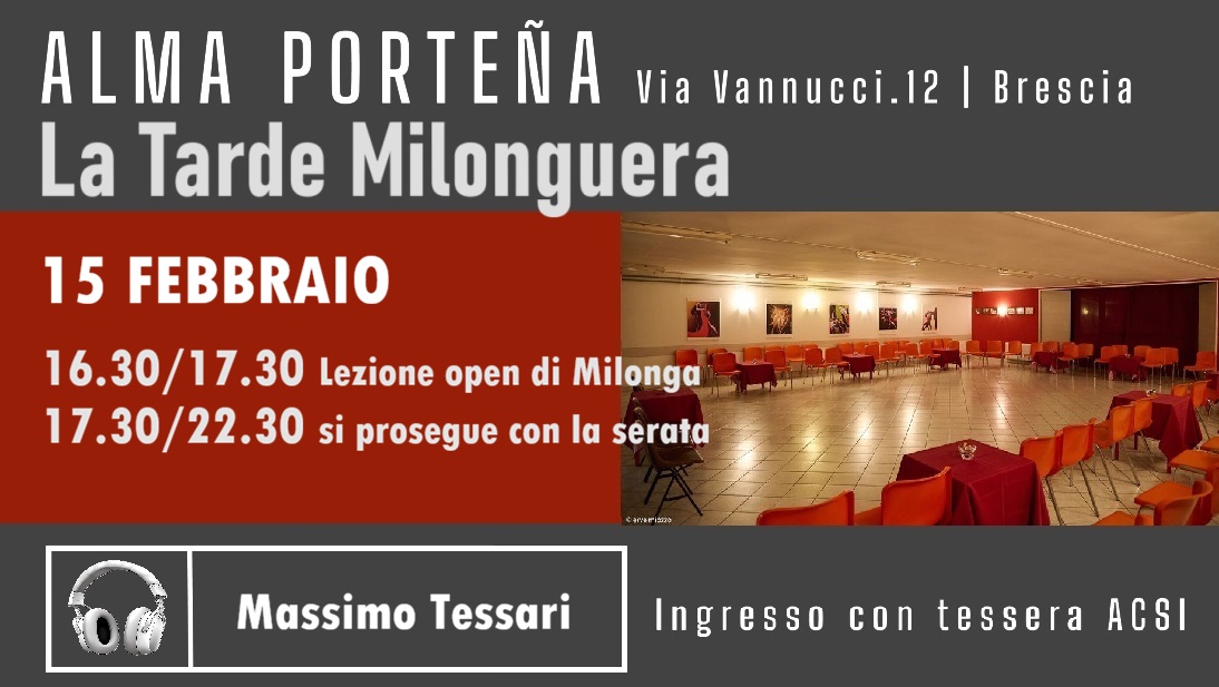 La tarde milonguera con lezione open