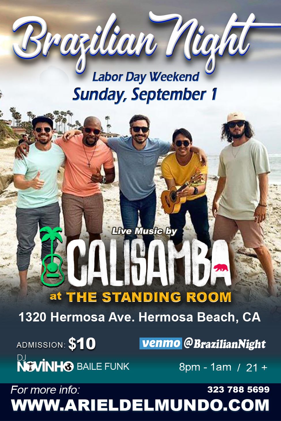 Brazilian Night with CaliSamba - Labor Day Weekend in Hermosa