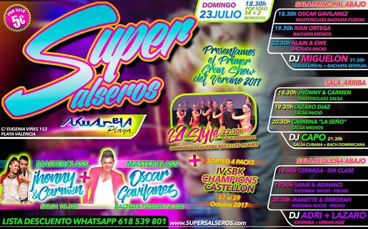 Fiesta SuperSalseros en Akuarela Playa