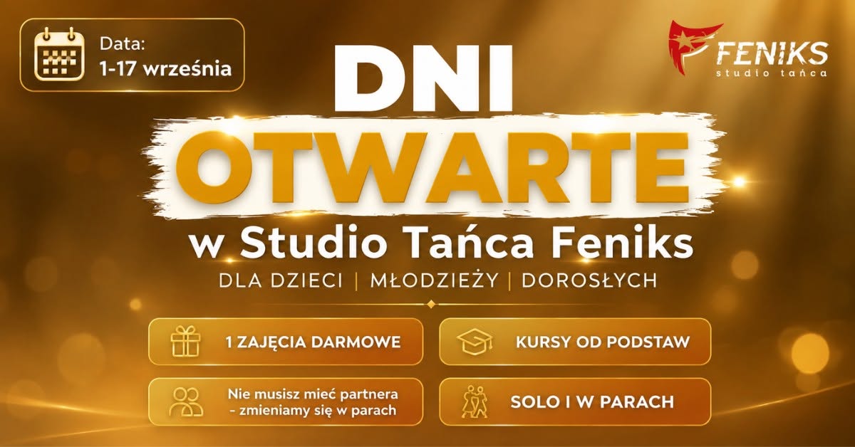🆓Taneczne DNI OTWARTE💥we wrześniu💥