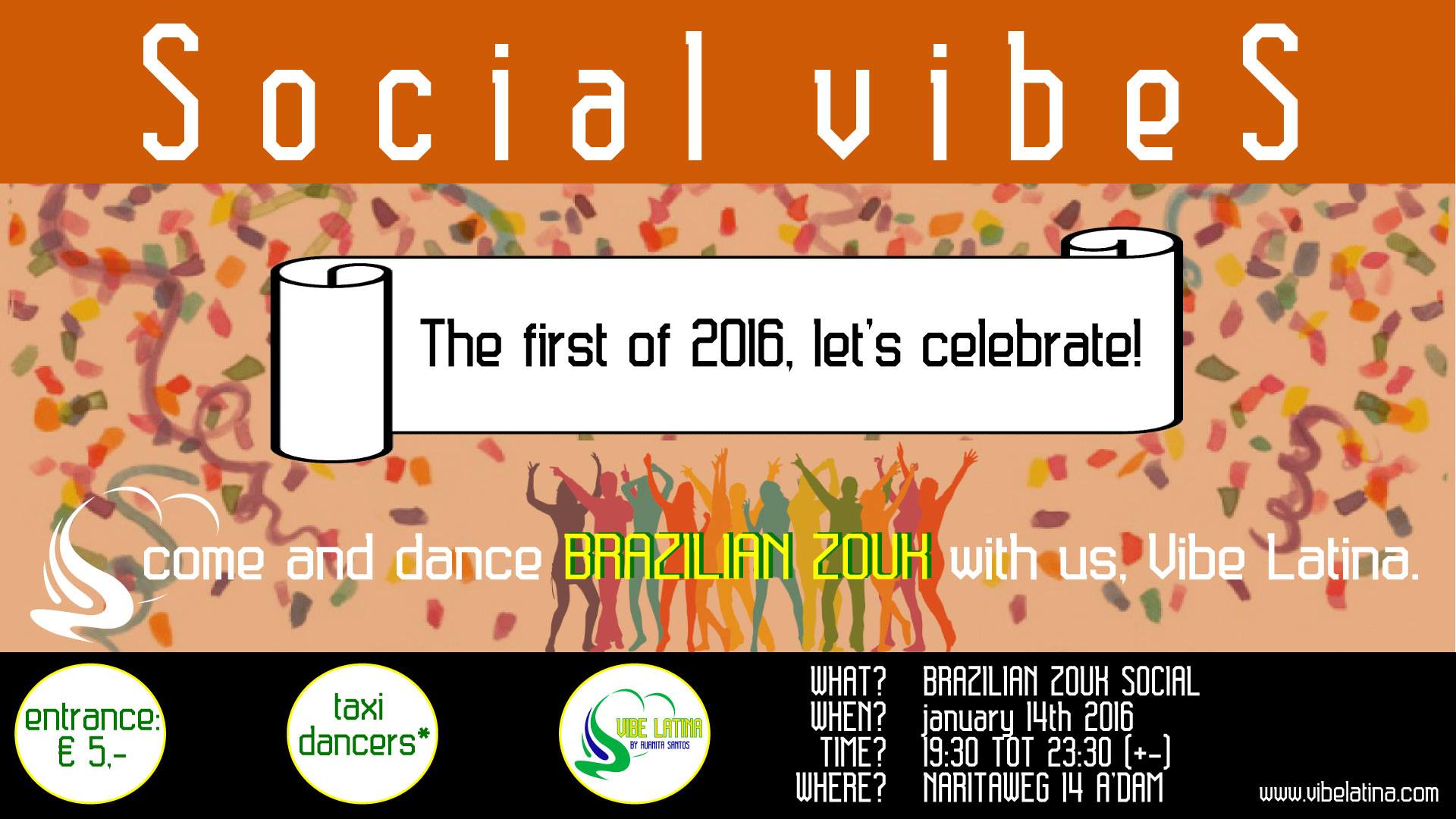 SOCIAL VIBES - 14 JAN - brazilian zouk social by vibe latina