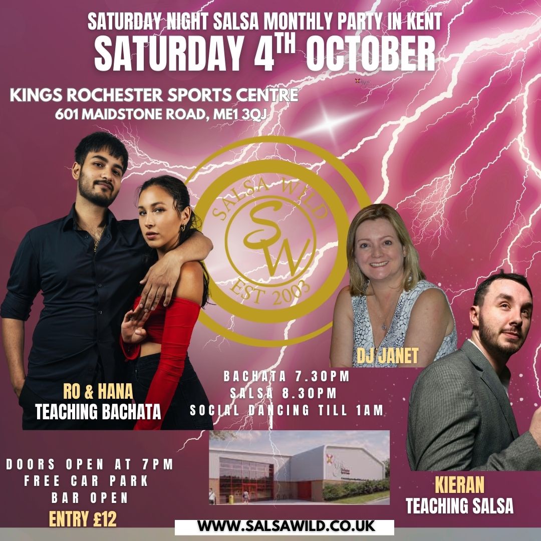 Saturday Night Salsa Monthly Party in Rochester, Kent (1st Saturday every month)