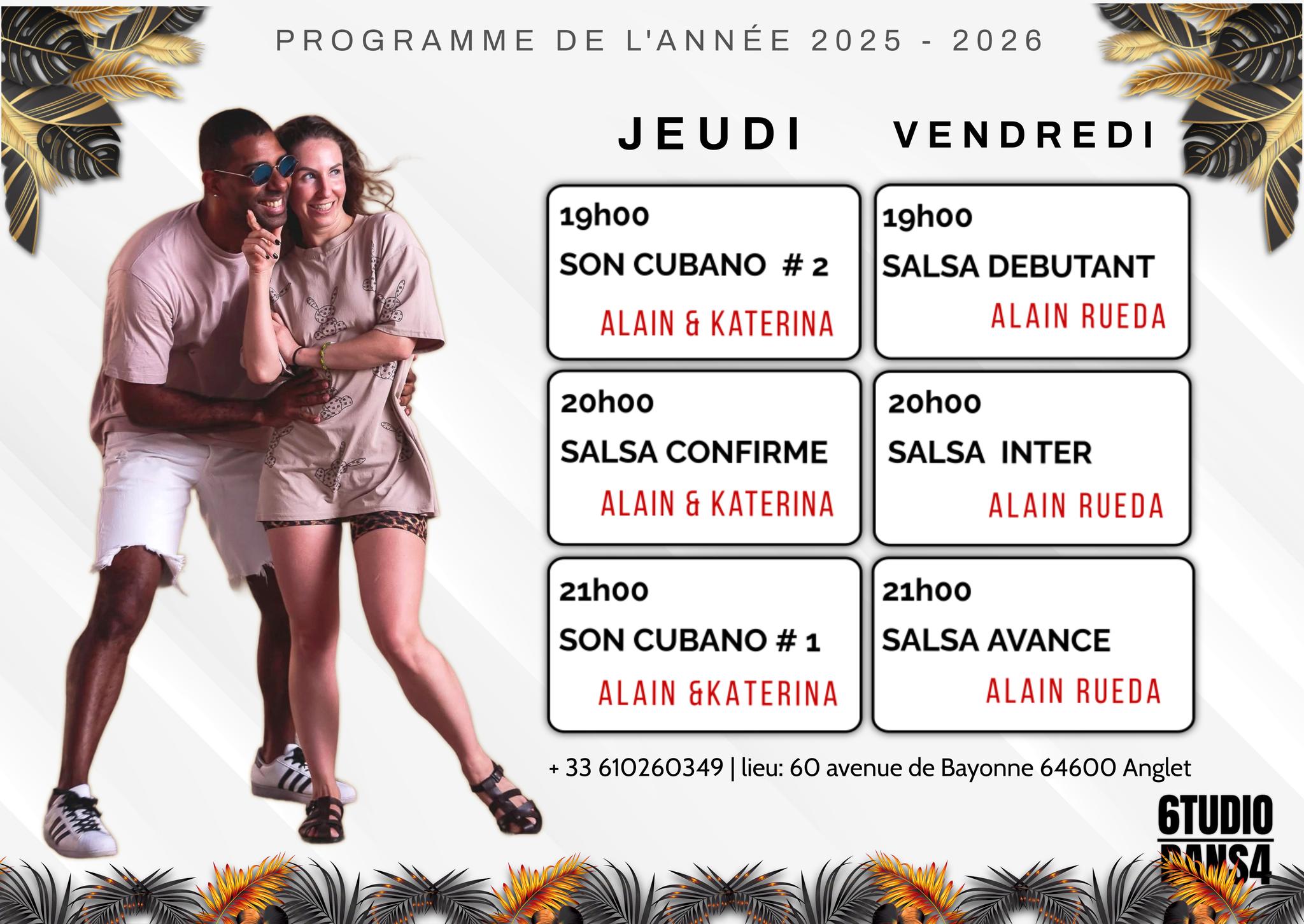 COURS DE SALSA ANGLET PORTES OUVERTES 4.5 SEPTEMBRE 2025