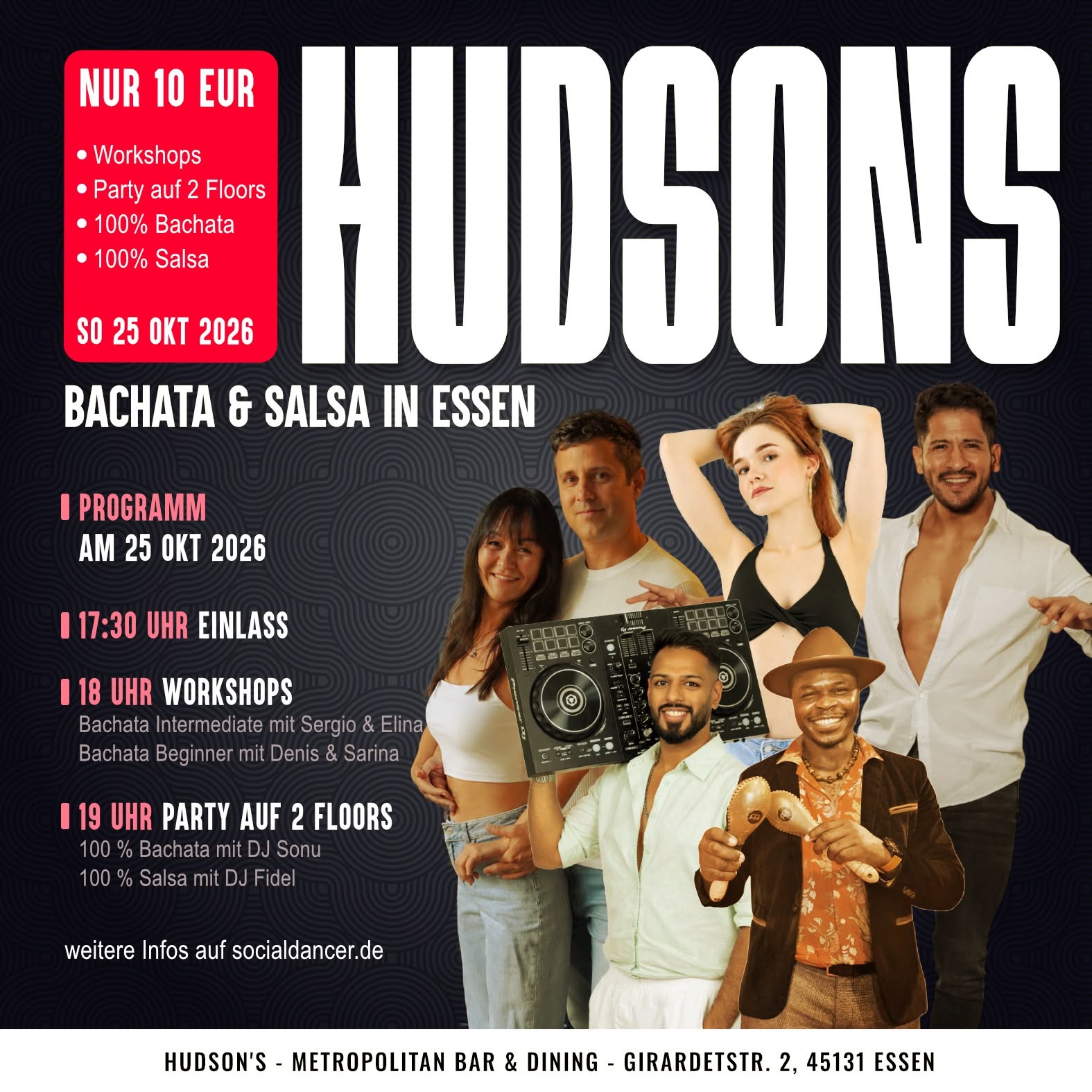 25.10. Hudsons Salsa & Bachata Party in Essen