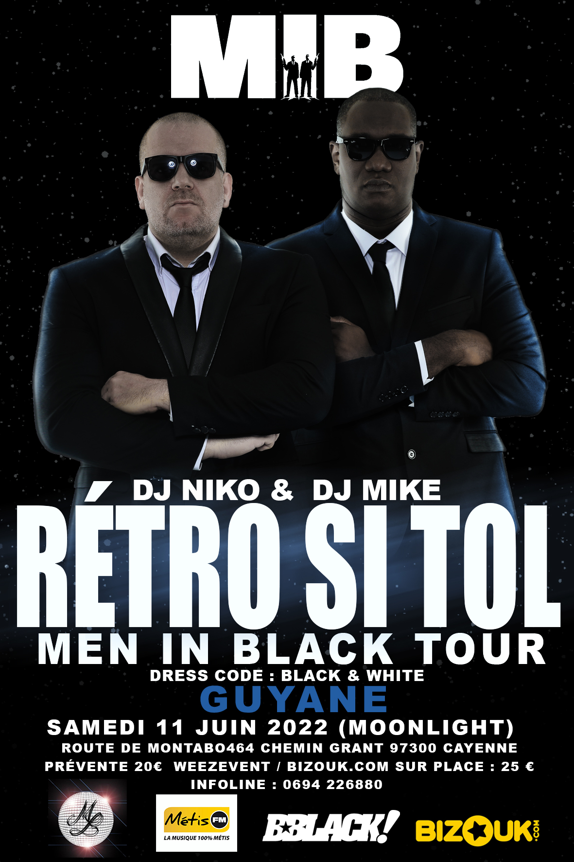 RETRO SI TOL MEN IN BLACK GUYANE DJ NIKO & DJ MIKE