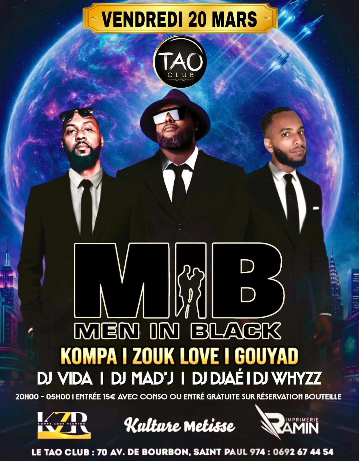 MEN IN BLACK #7 Kompa-Zouk love-Gouyad avec Le TRIO INFERNAL ✨️ TAO-CLUB