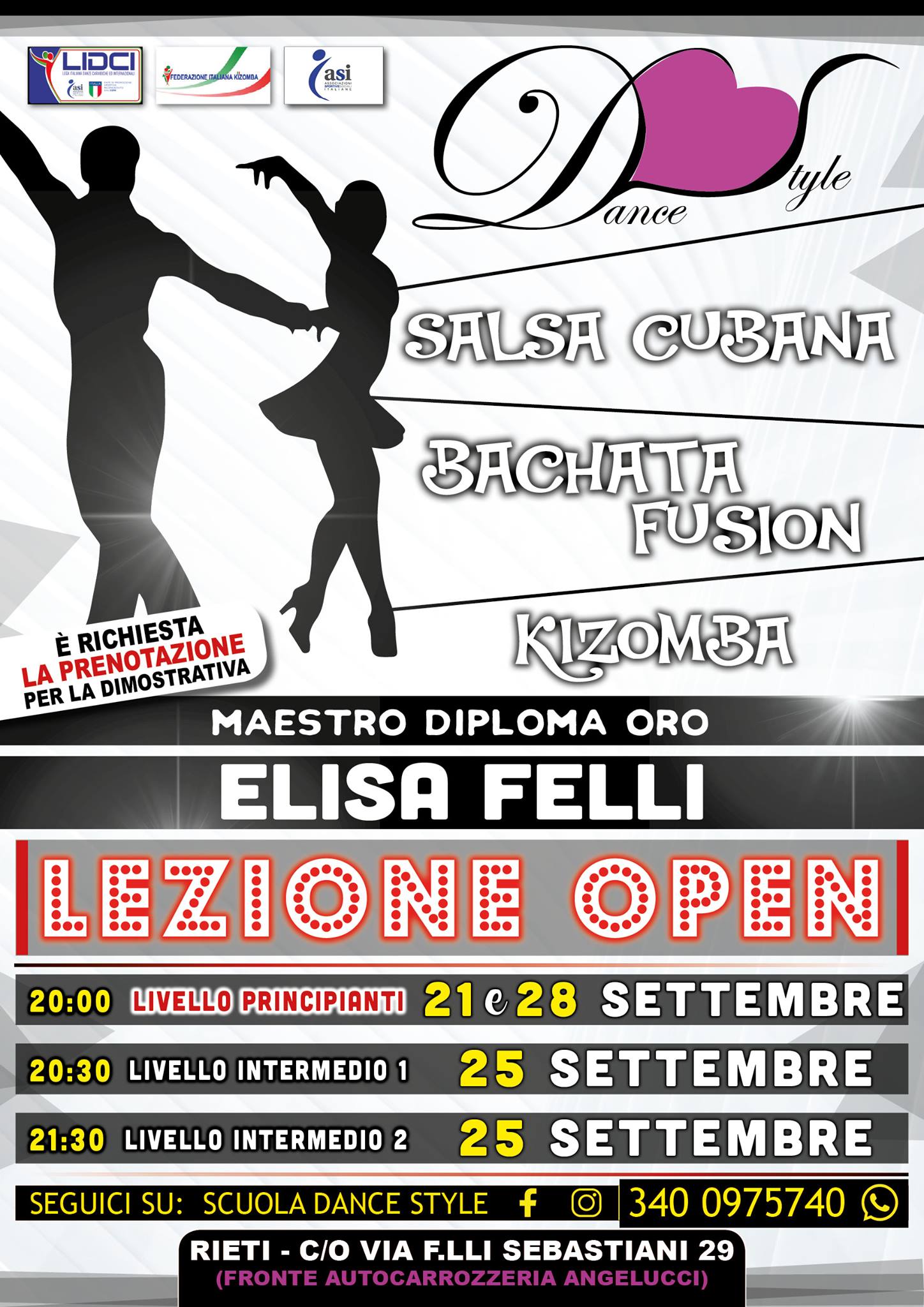Corsi Di Salsa Cubana, Bachata Fusion, Kizomba