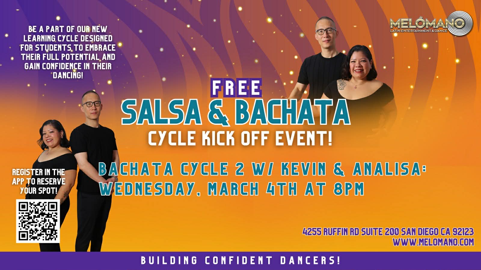 Melómano FREE Bachata Cycle 2 Kick Off! 3 4!