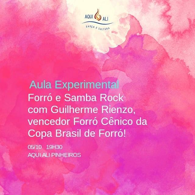 Aula aberta de Dança de Salão: Forró, Samba e Samba Rock.