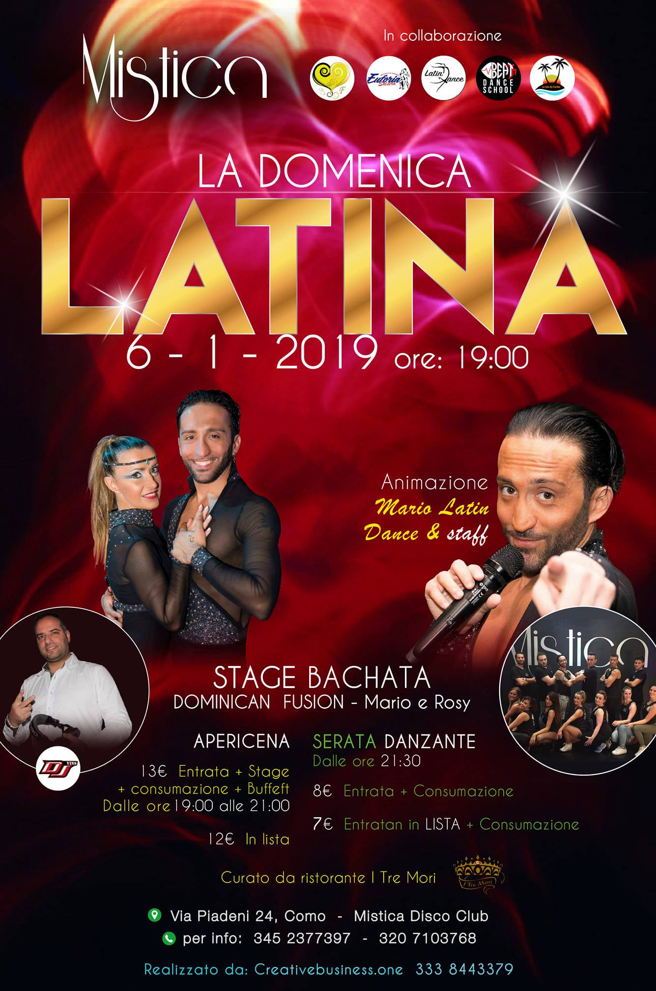 Domenica Latina con gran buffet