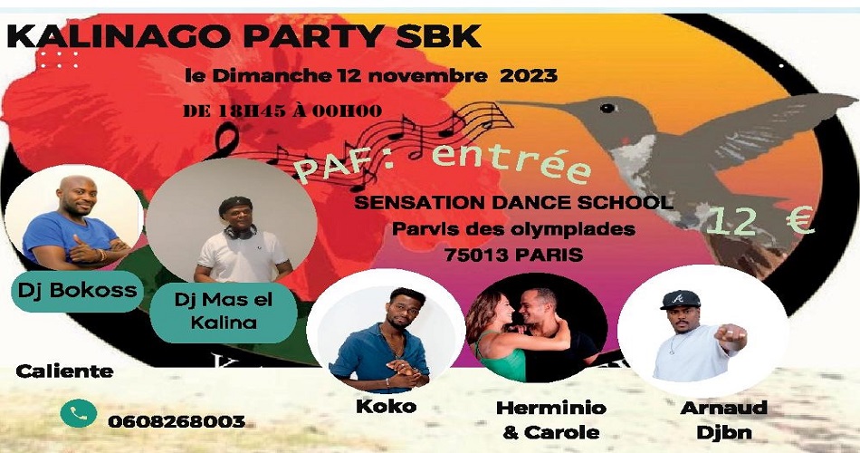 KALINAGO PARTY Soirée & Cours SBK, Top DJs & Teachers, La Ligne 14 Fonctionne
