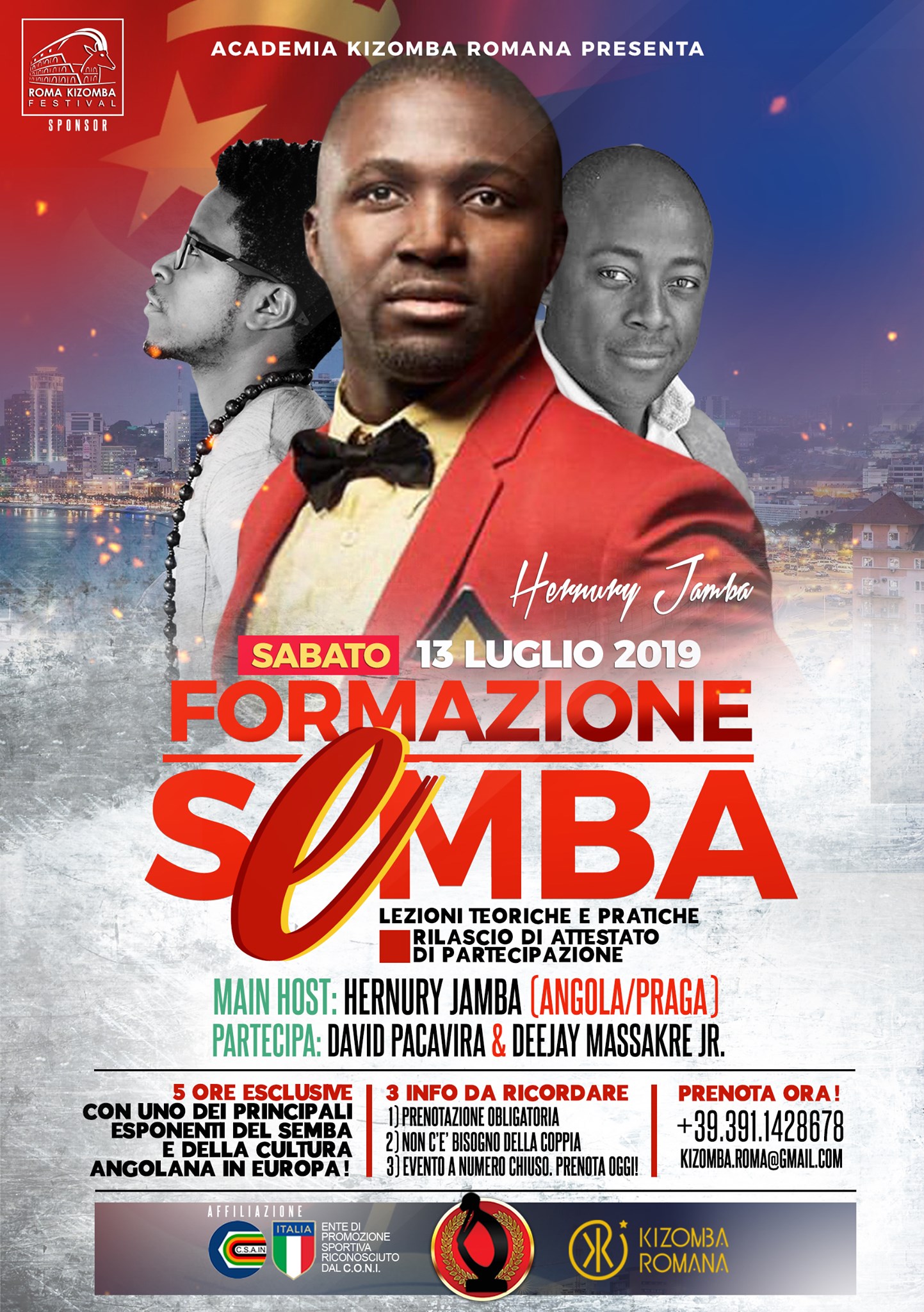 Formazione Semba (Step 01) Guest: Hernury Jamba - 13 Luglio