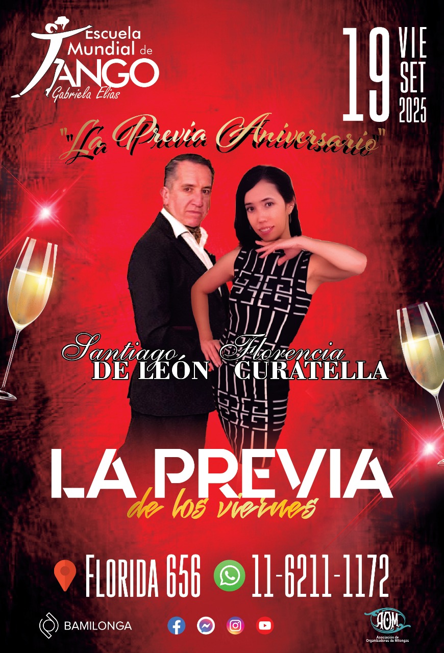 ¡Gran Aniversario de La Previa! Este viernes 19 de septiembre celebramos juntos un año más de tango