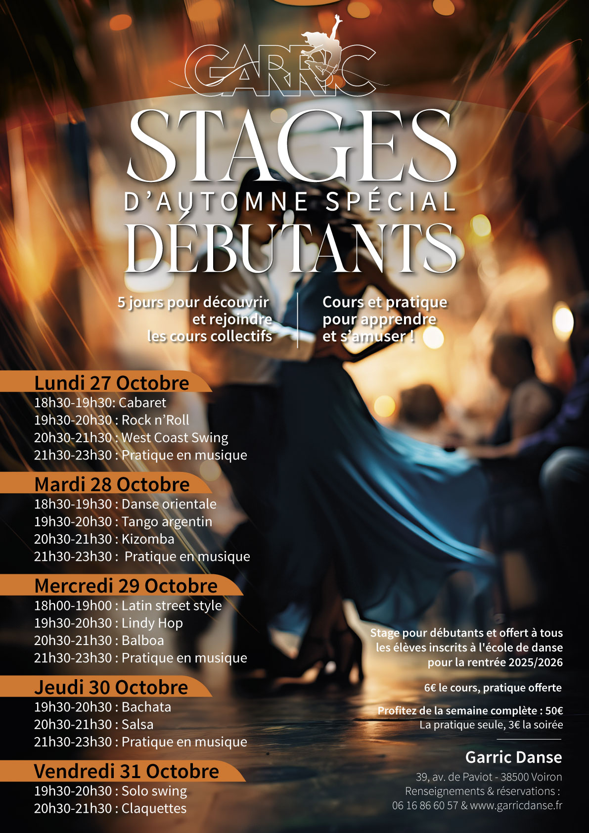 Stages d'automne spécial débutants