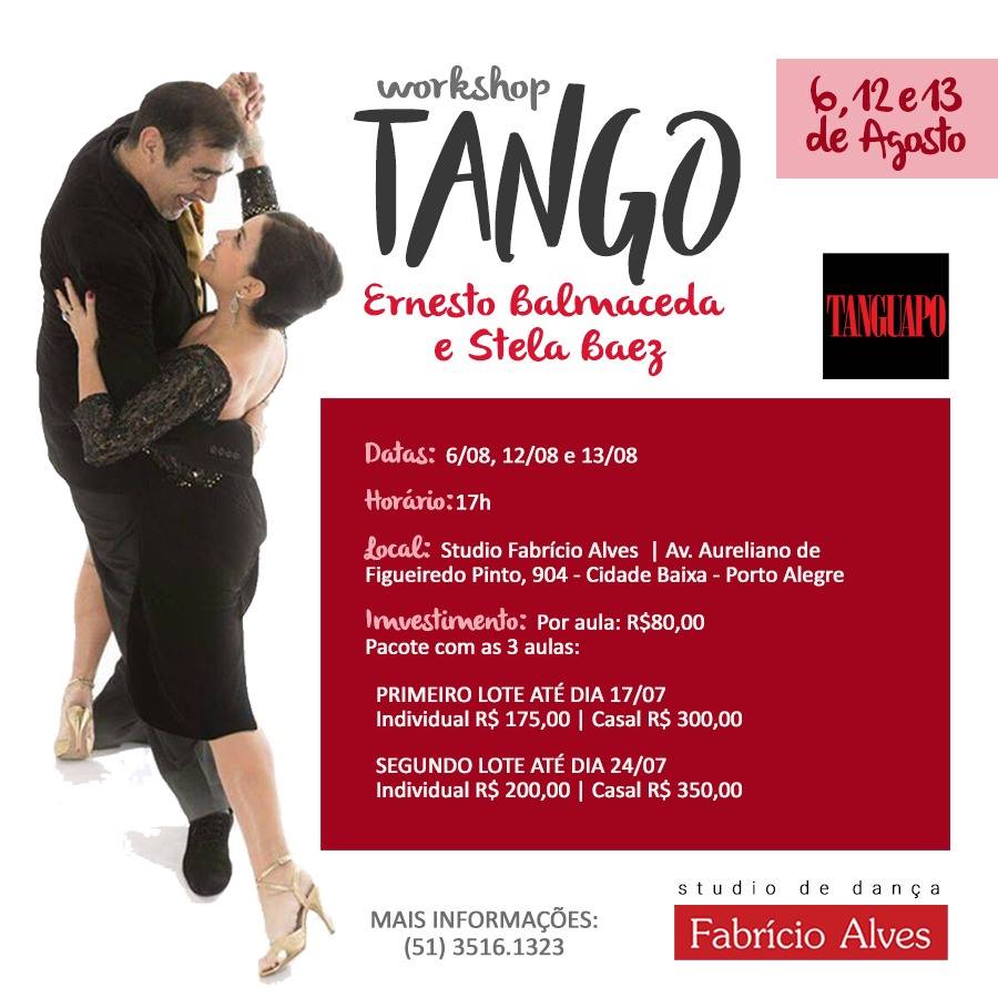 Workshop de Tango com Ernesto Balmaceda e Stela Baez
