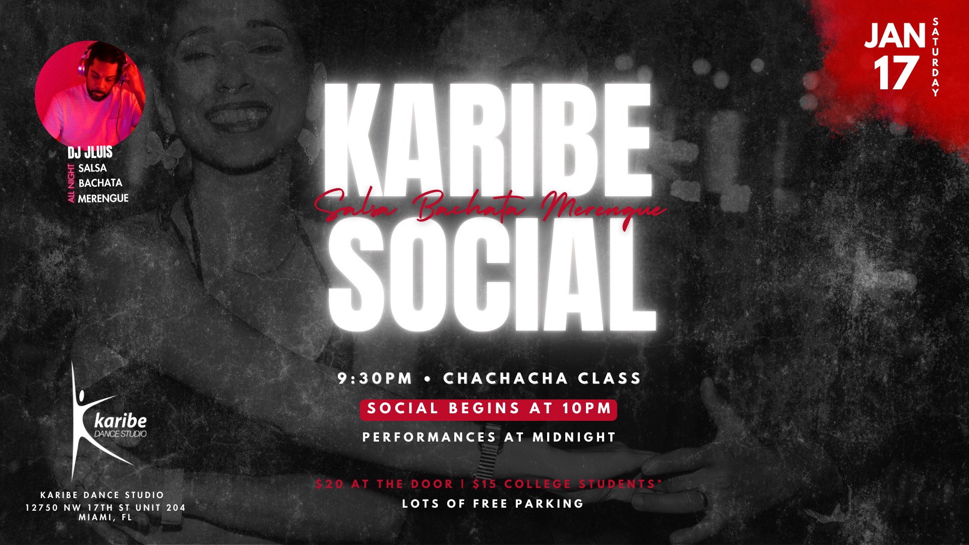 Karibe January Social - Salsa, Bachata & Merengue