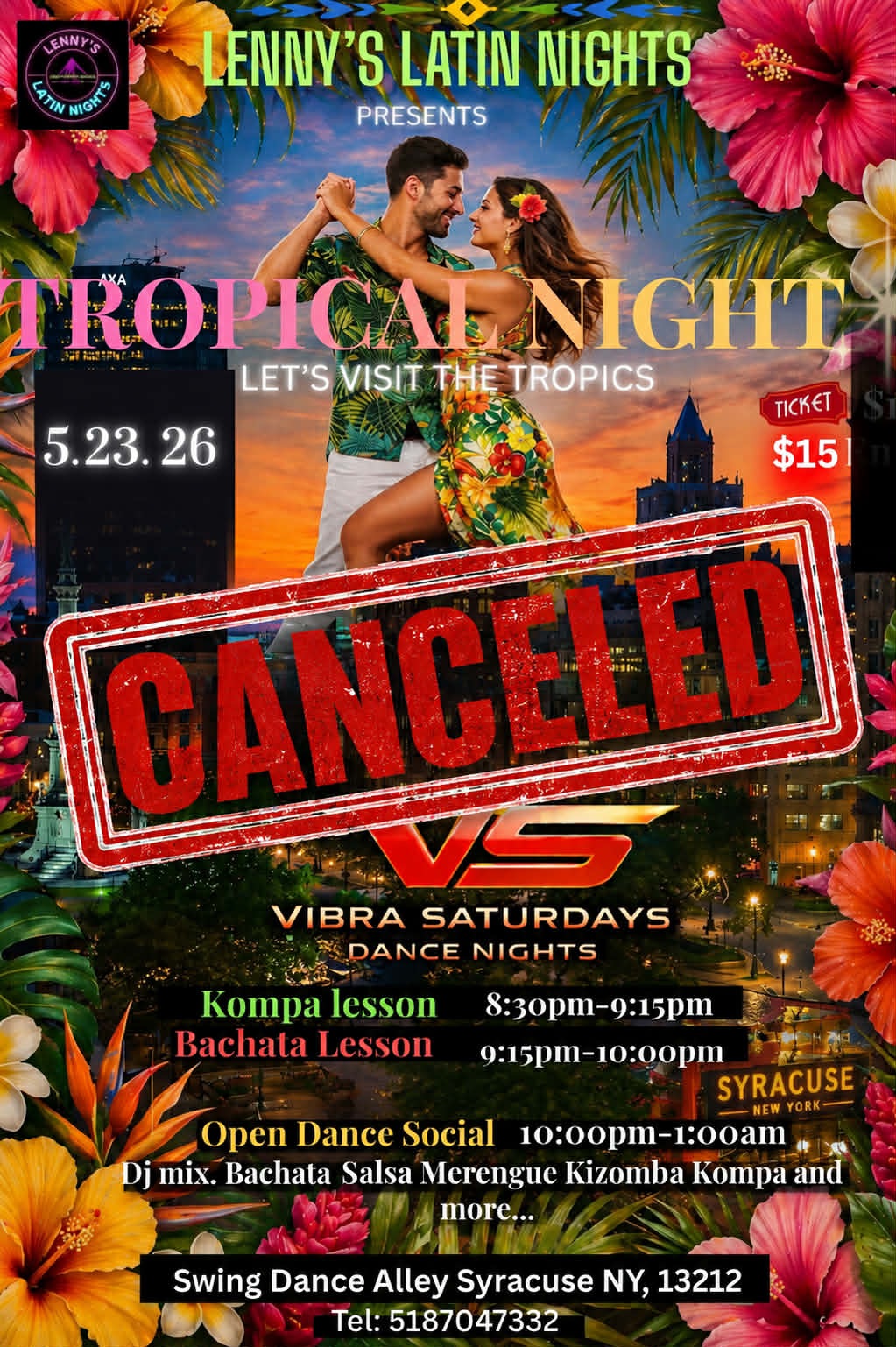 SYRACUSE NY presents: TROPICAL DANCE NIGHT ποΈ