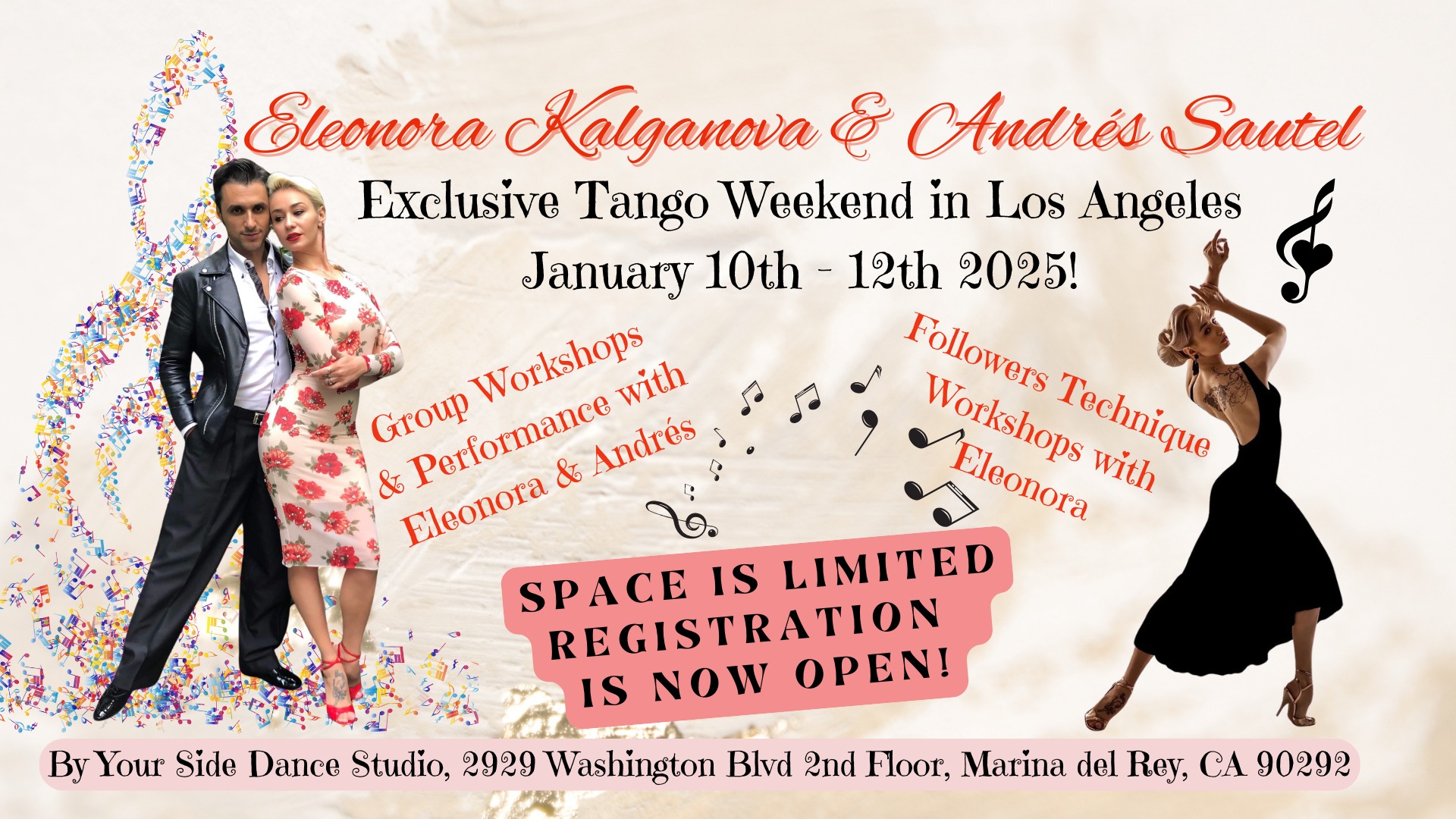 LA Tango Weekend with Eleonora Kalganova and Andrés Sautel