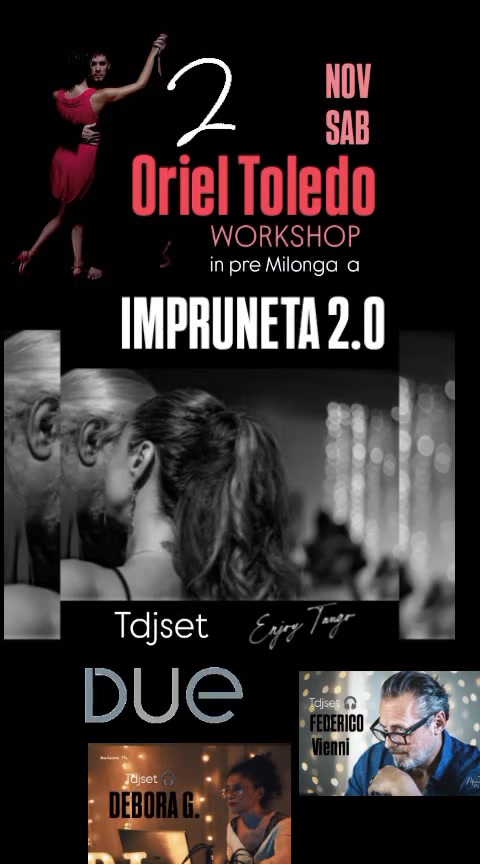 IMPRUNETA 2.0 DUET ‼️ ⭐ workshop con ORIEL TOLEDO⭐ Tdjset🎧 Debora e Federico