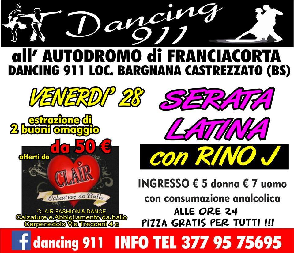 VENERDI 28 NOVEMBRE al DANCING 911 di CASTREZZATO (bs) !!! ingresso con consumazione compresa, estrazione di 2 buoni omaggio da 50 euro di C