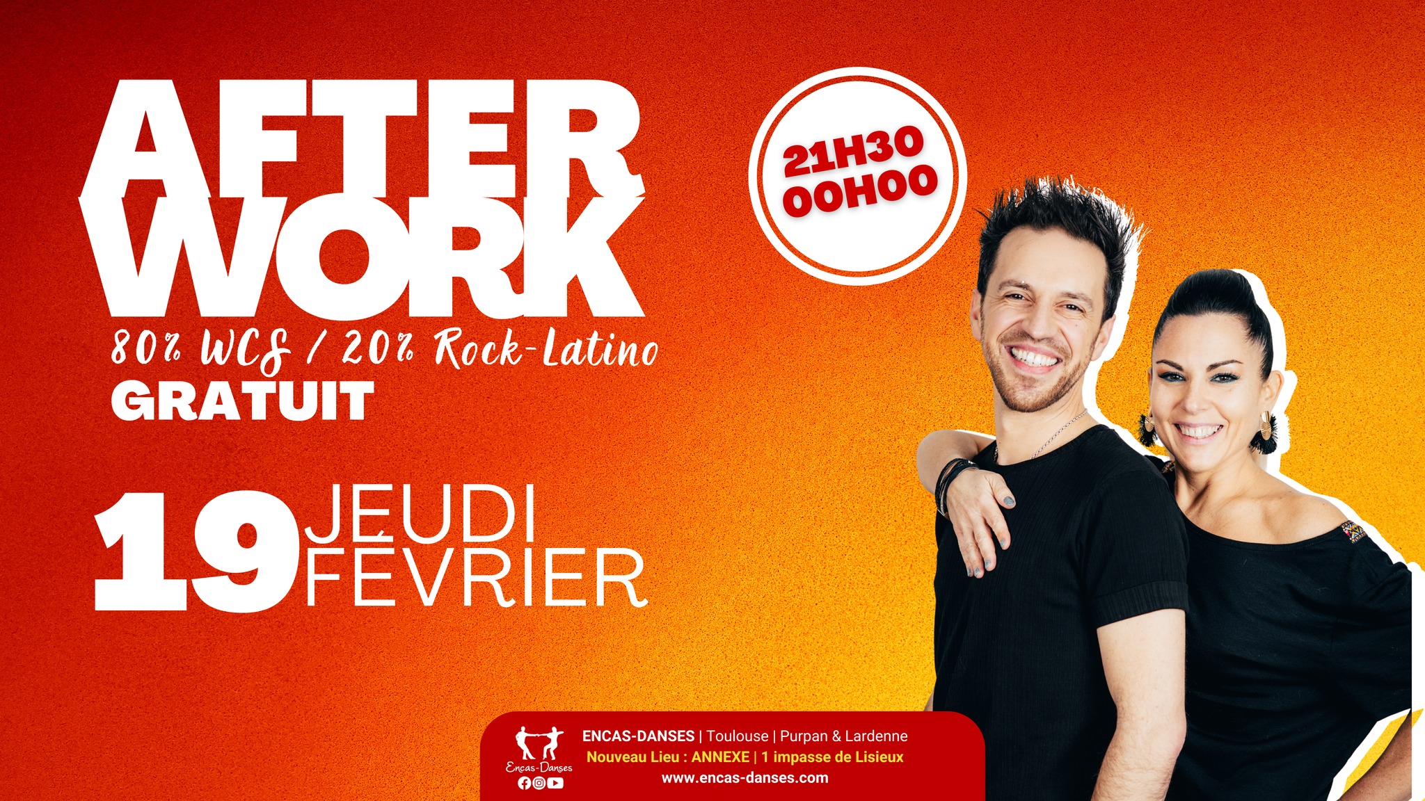 Afterwork Dansant 80% WCS - 20% Rock-Latino TOULOUSE