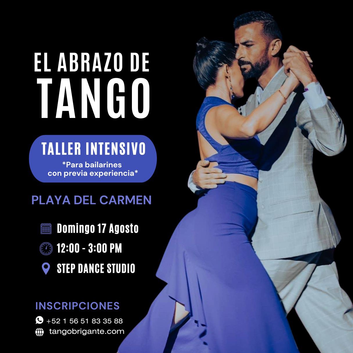 Taller Intensivo ✨El Abrazo de Tango✨ Playa del Carmen