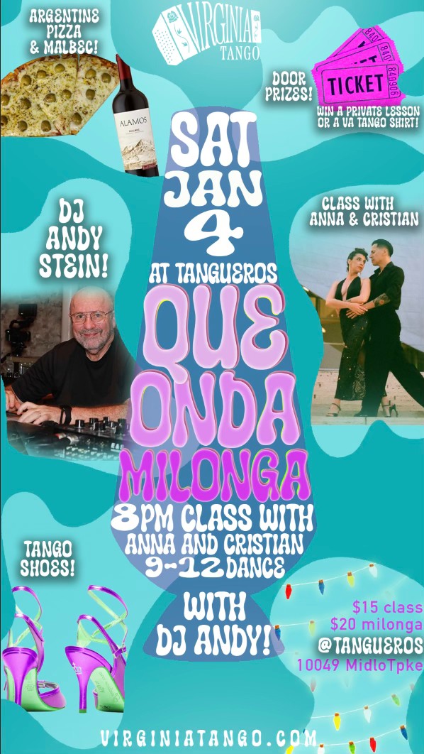 !Que Onda Milonga! JAN 4 at TANGUEROS