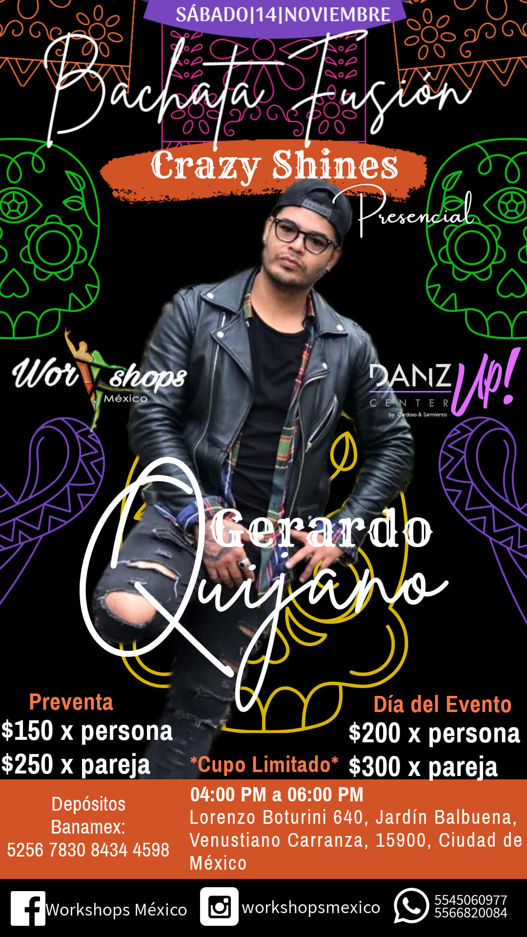Taller de Bachata Fusión "Crazy Shines" by Gerardo Quijano