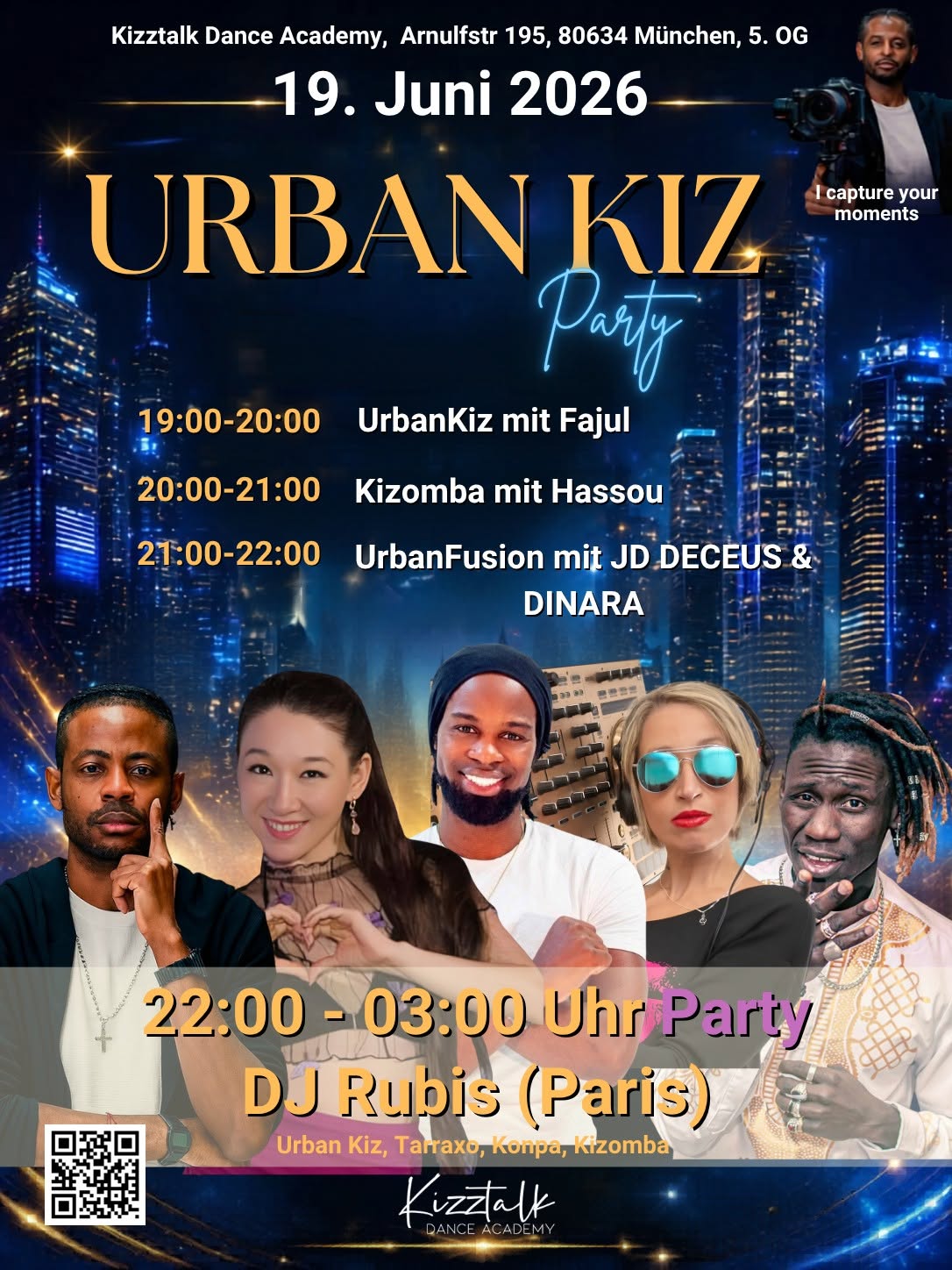 UrbanKiz Party @ Kizztalk mit DJ Rubis (Paris) & Workshops By Fajul, Hassou, JD DECEUS & Dinara