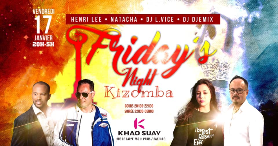 FRIDAY’S KIZOMBA NIGHT 20H30-5H00