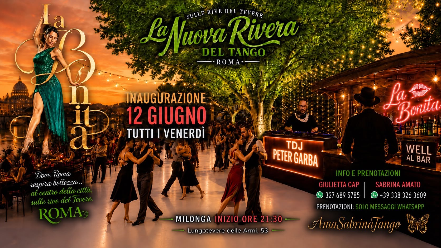 La Bonita 💋 alla Nuova Rivera del Tango inaugurazione Venerdì 12 Giugno