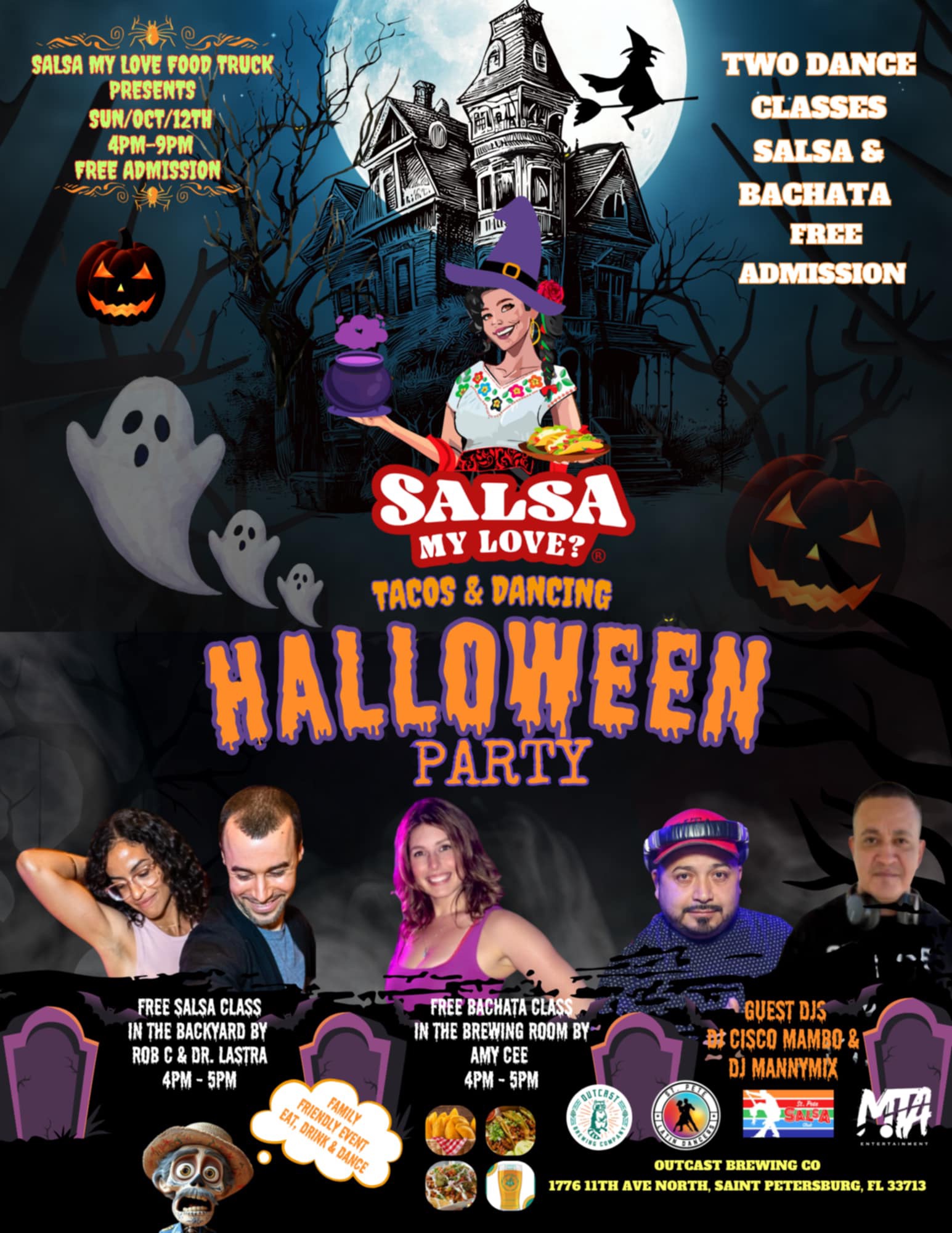 Tacos & Dancing MY LOVE: Halloween costume party at Outcast brewing Co. St Pete