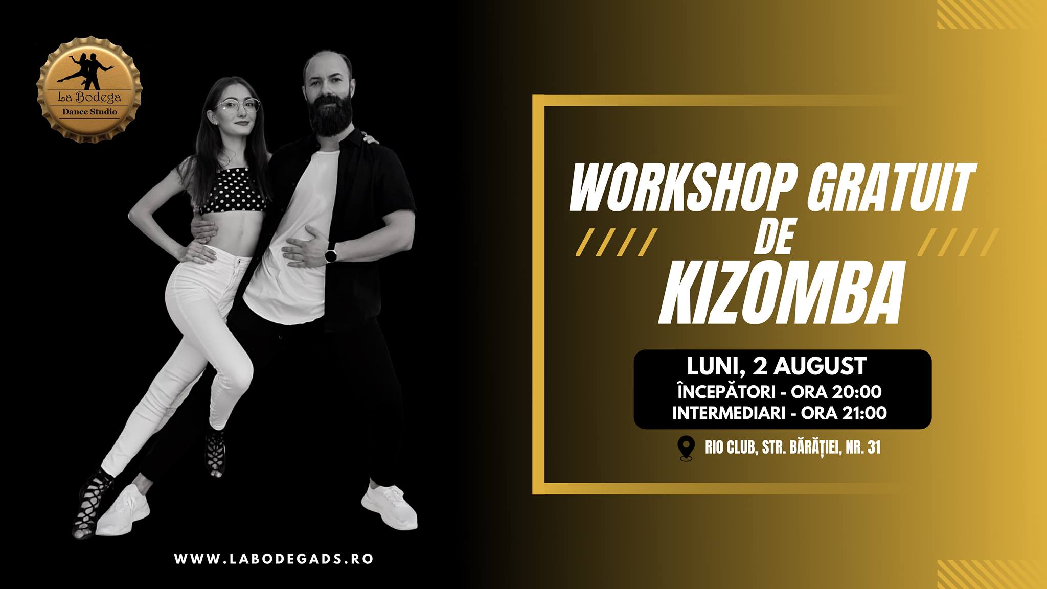 KIZOMBA - Workshop GRATUIT nivel începător intermediar