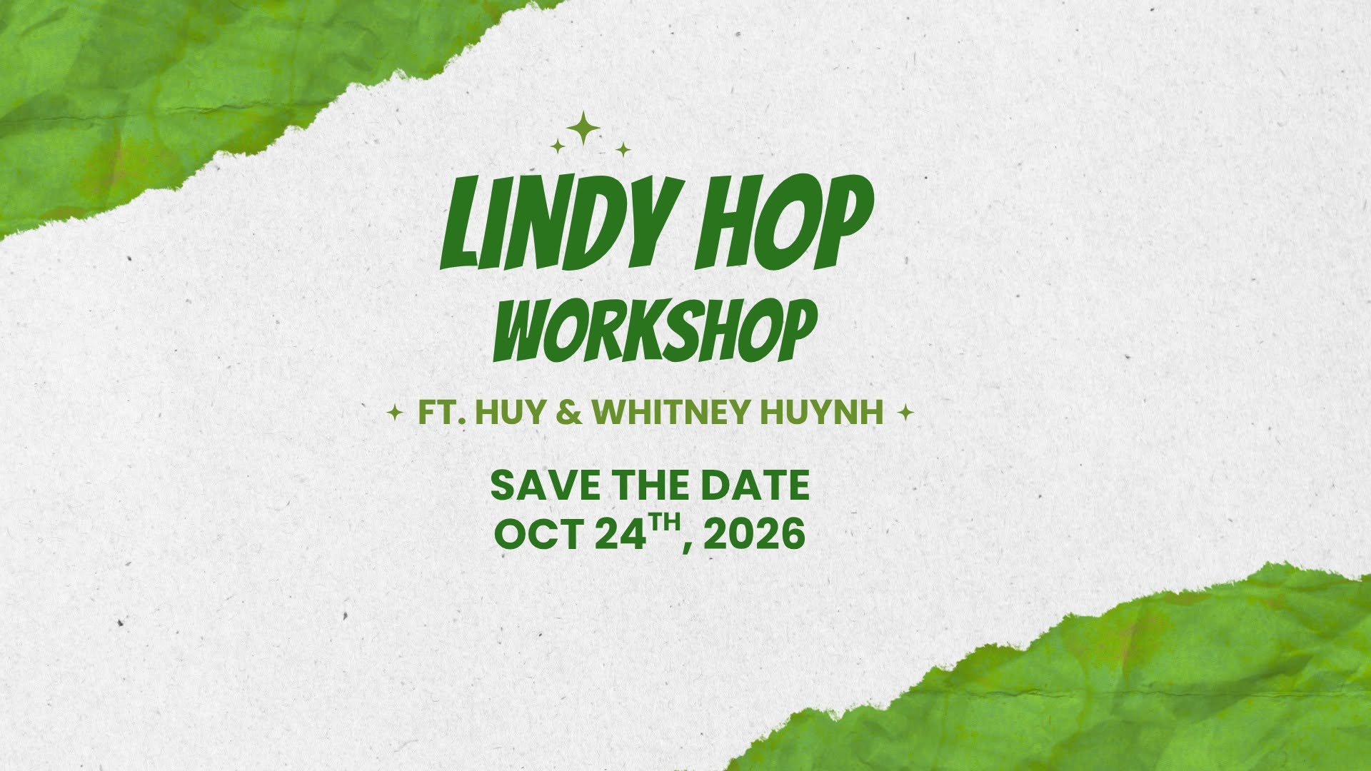 HSDS Lindy Hop Workshop ft. Huy & Whitney Huynh